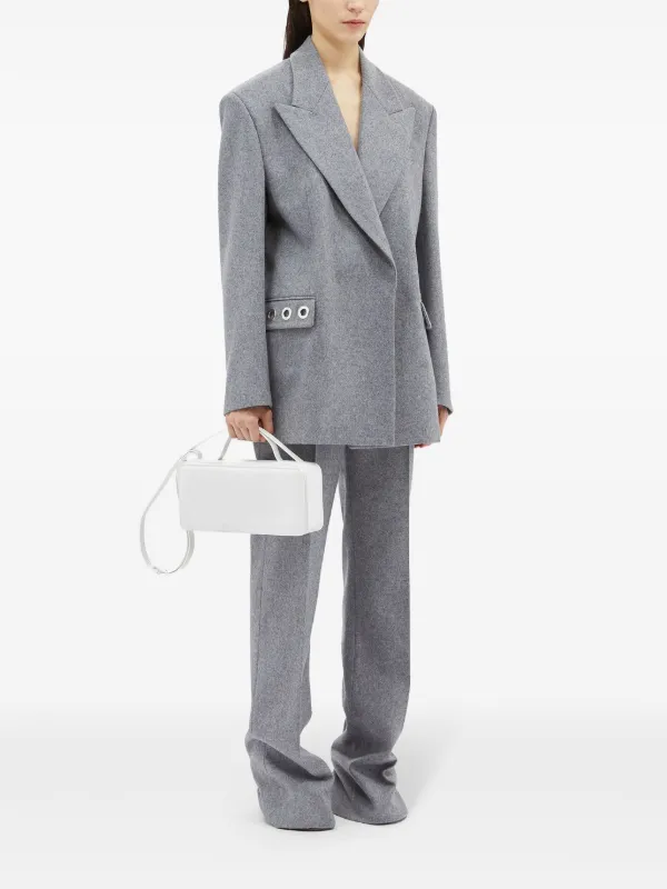 ジャケット TAGLIATORE Women Trousers TJASMINE10BAD970152N1261 Grey Jogger-Style Pleat-front Flannel Trousers in Light Grey - in