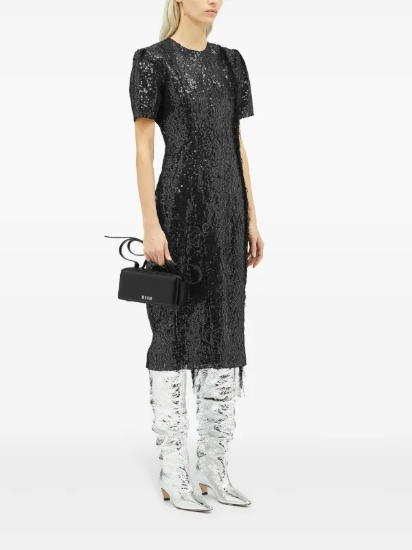 MSGM スパンコールドレス MSGM スパンコール ドレス | イエロー | FARFETCH JP