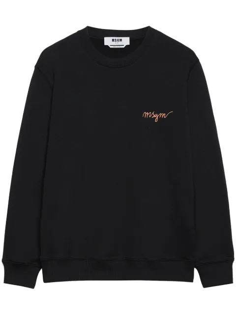 MSGM embroidered-logo cotton sweatshirt
