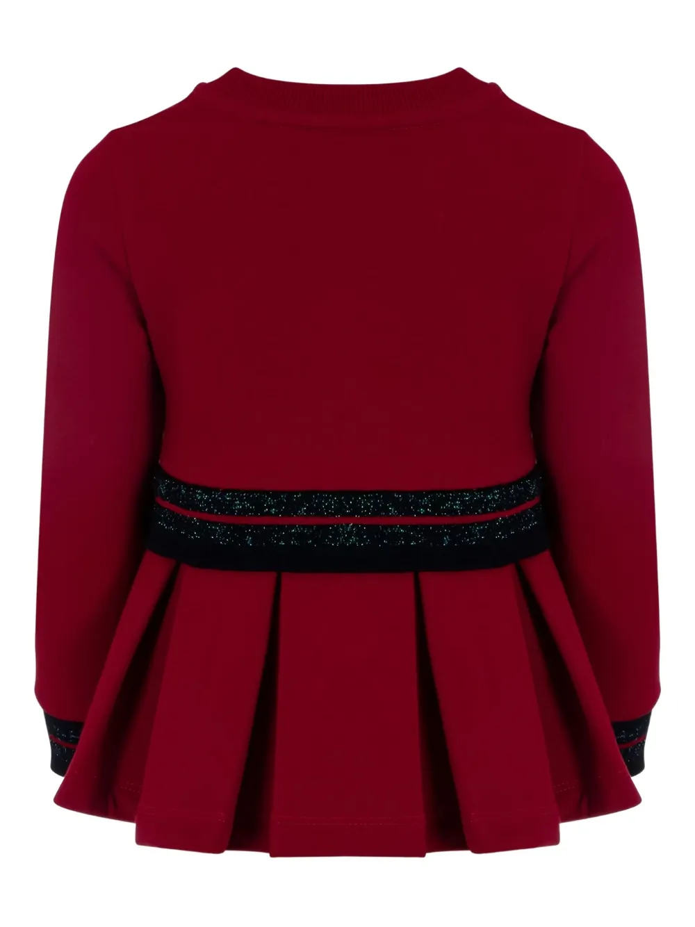 Lapin House Bear-print Pleated Tracksuit In Red