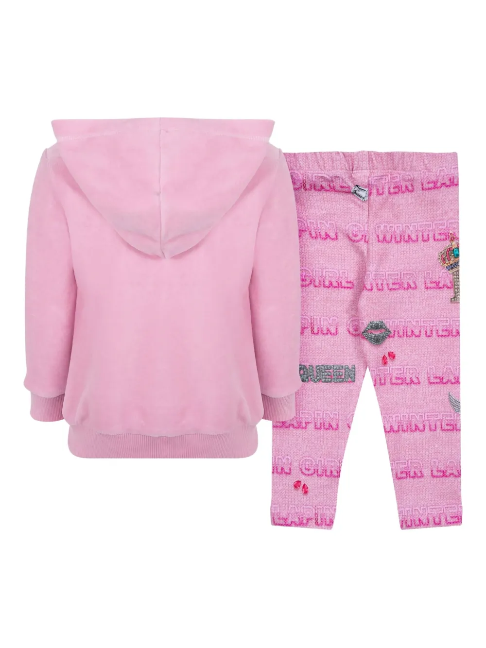 Lapin House Trainingspak verfraaid met strik Roze