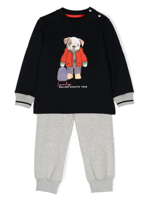 Lapin House bulldog-print tracksuit set