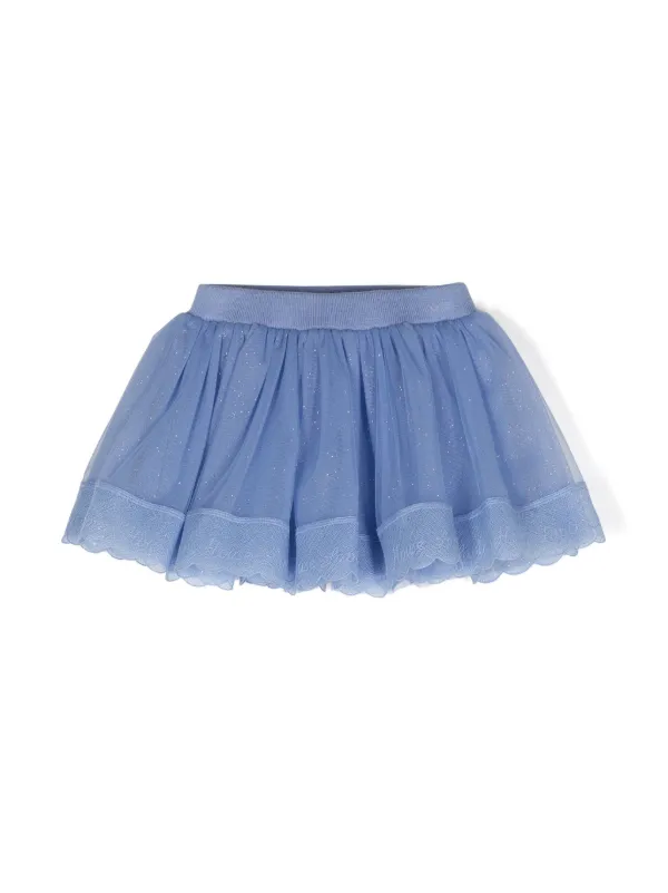 Lapin House Glittered Tulle Mini Skirt Blue FARFETCH PH