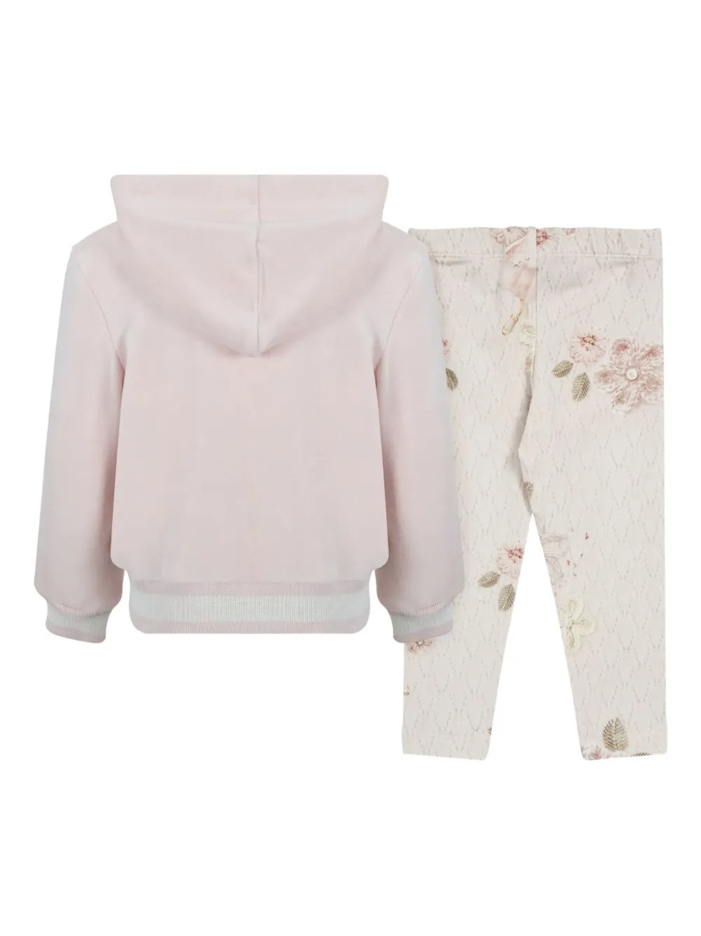 Lapin House Trainingspak met bloemenprint en capuchon Roze