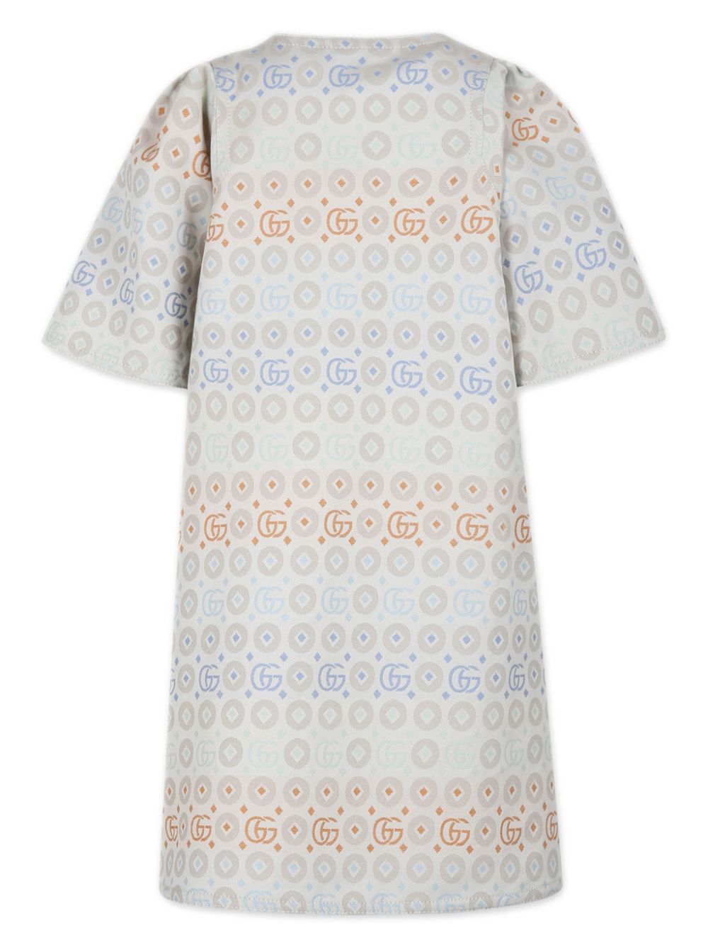 Gucci Kids monogram-pattern short-sleeved dress - Neutrals