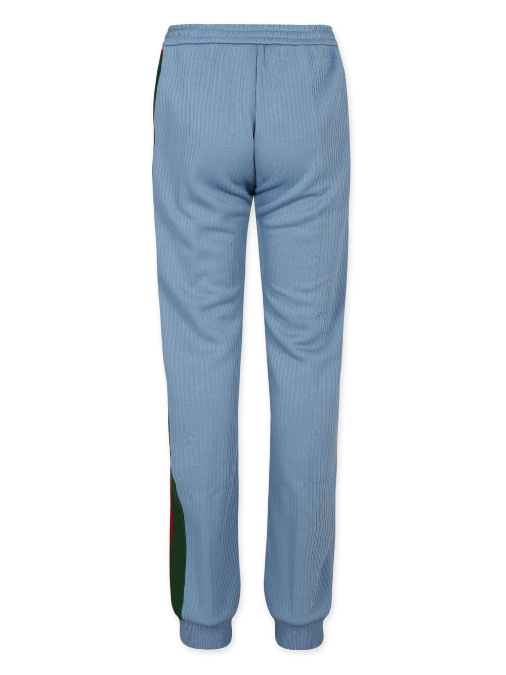 Gucci Kids Web-detail fine-ribbed track pants - Blue