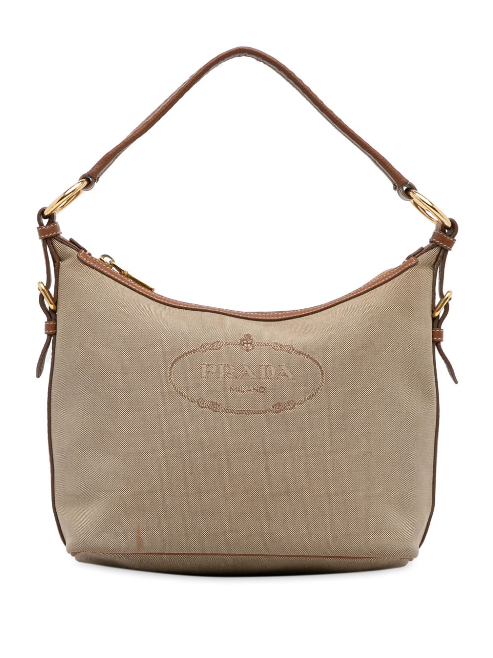 Pre-owned Prada 2010-2022 Canapa Shoulder Bag In Brown