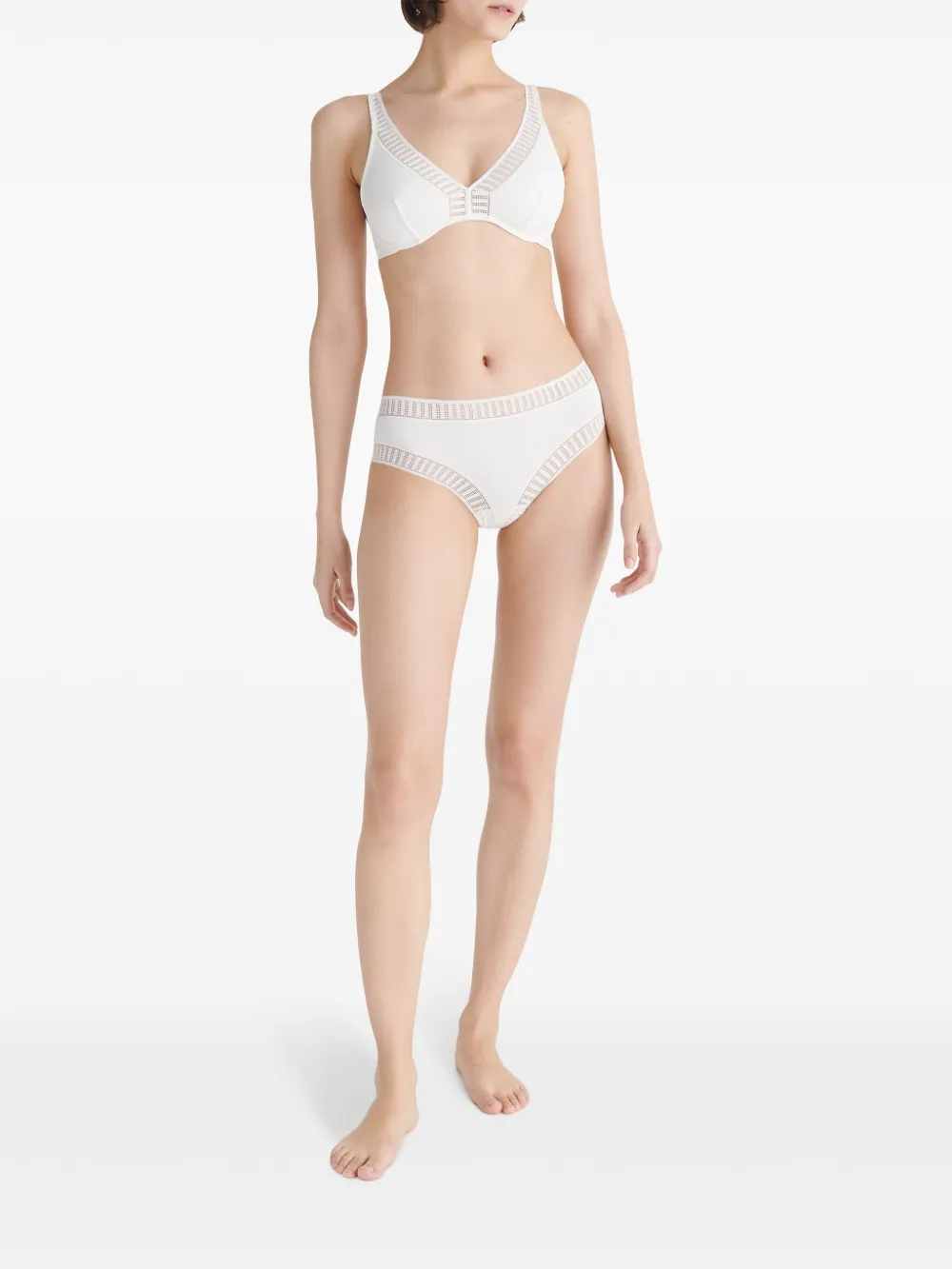 ERES Valérie triangel bh met print Wit
