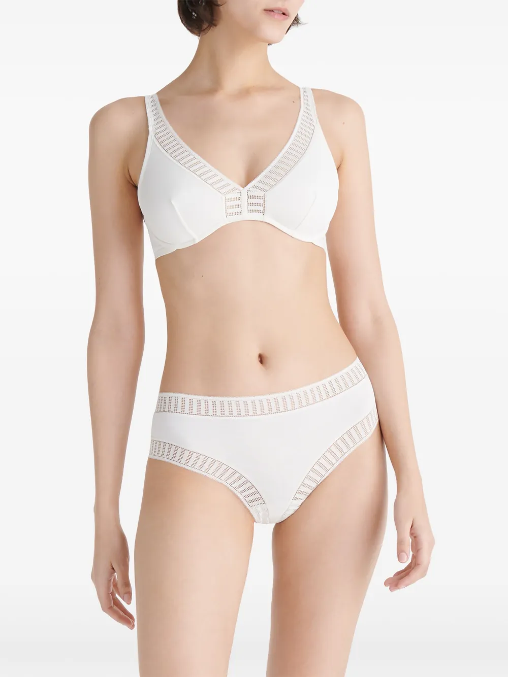 ERES Valérie triangel bh met print Wit