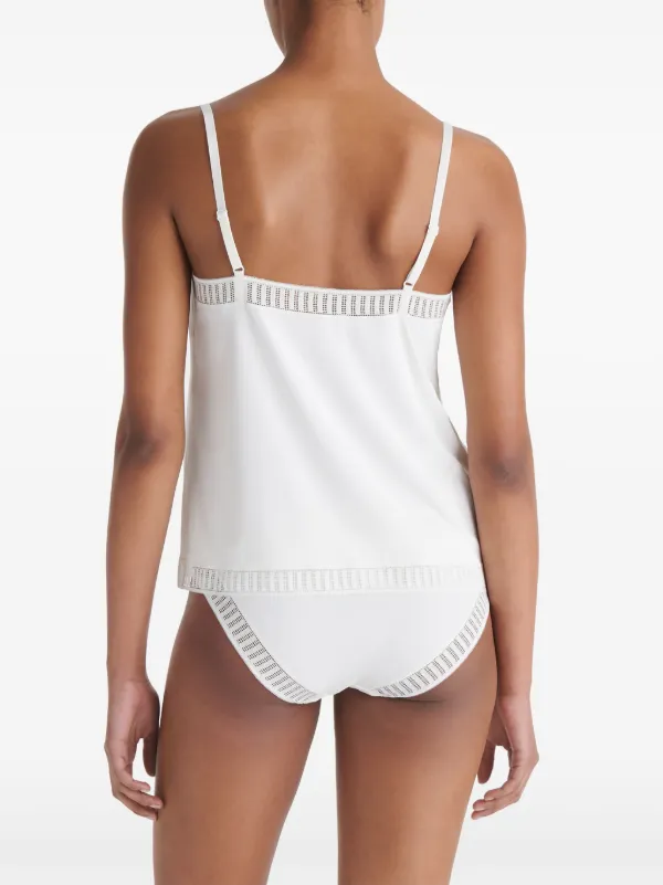 ERES Sandra Graphic V-neck Camisole | White | FARFETCH