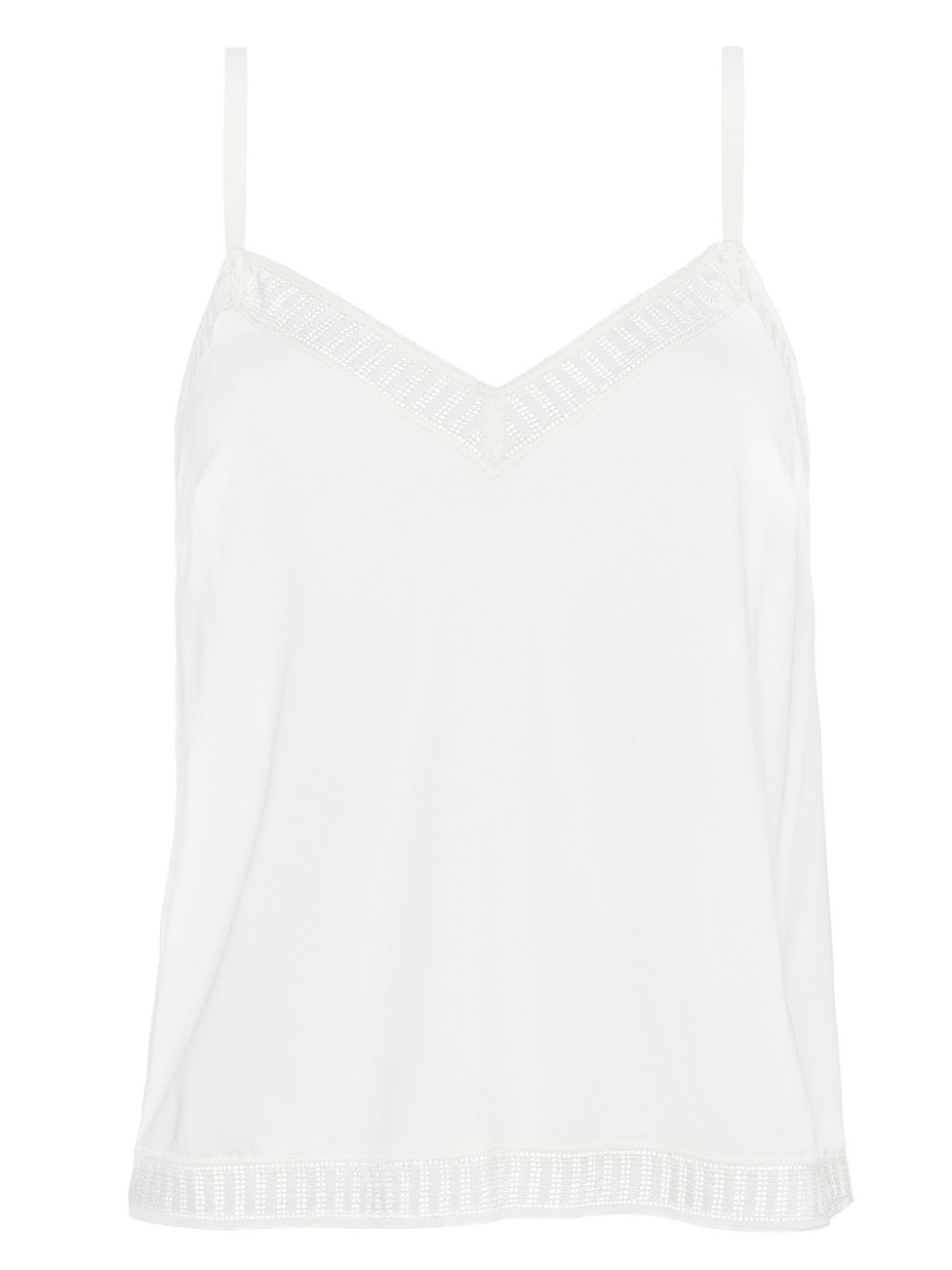 ERES Sandra Graphic V-neck camisole - White