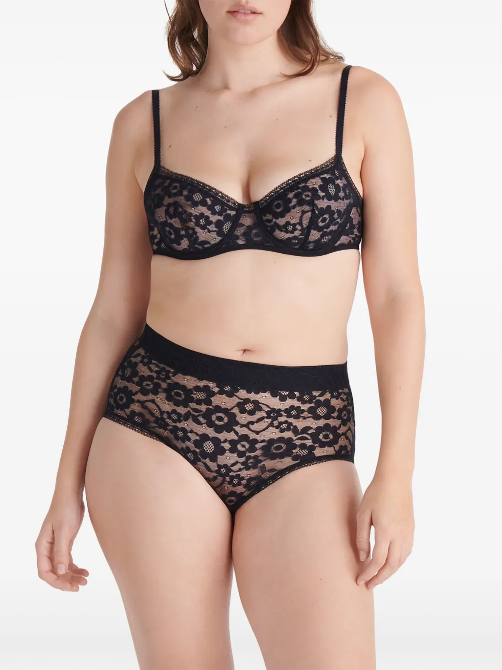 ERES Joyeuse high waist slip met kant Zwart