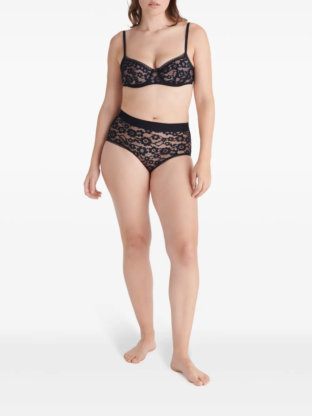 ERES Joyeuse high waist slip met kant Zwart
