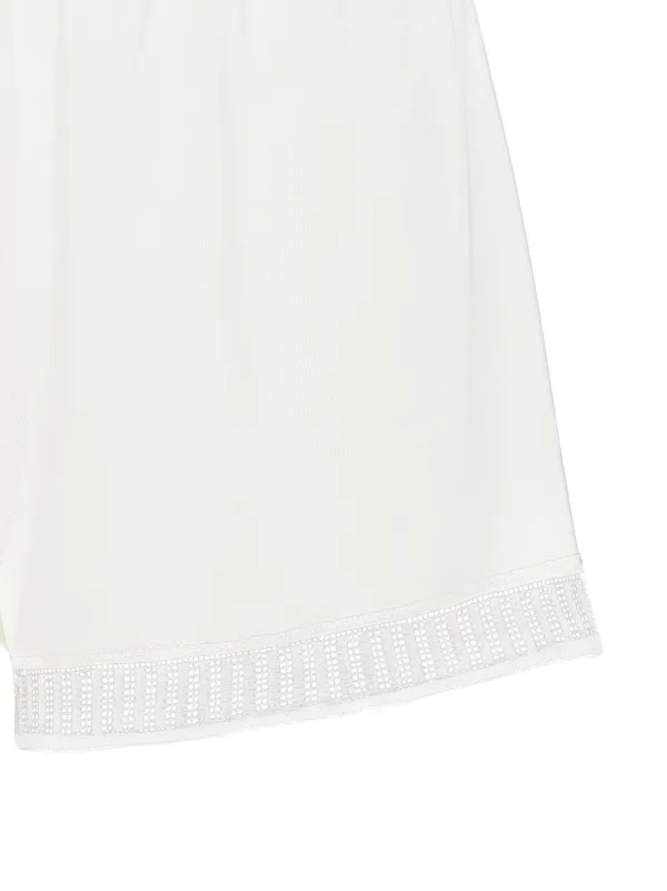ERES Sylvie Graphic lace-trim Shorts | White | FARFETCH PH