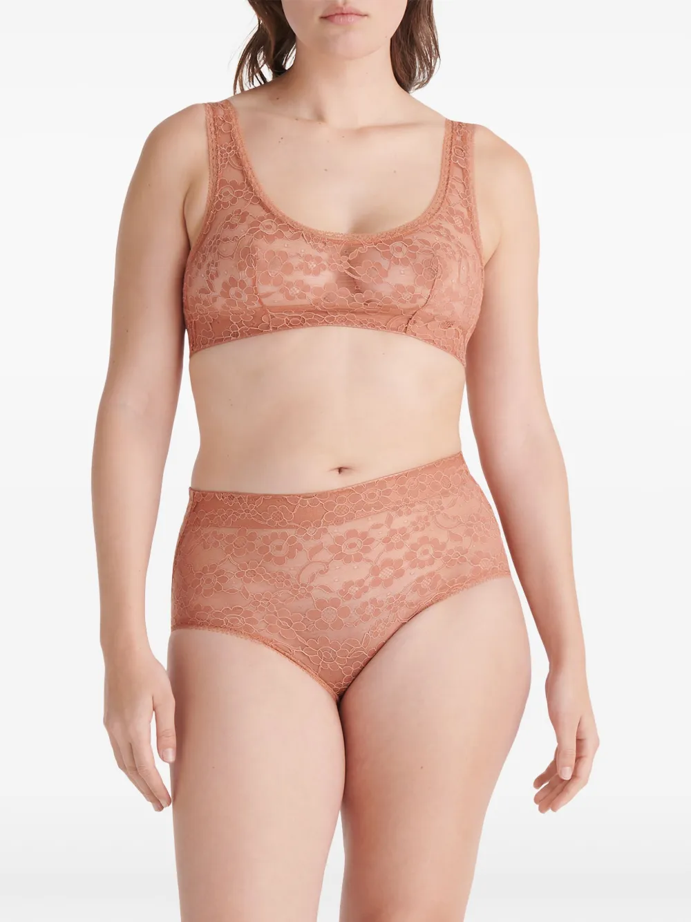 ERES Joyeuse high waist slip met kant Beige