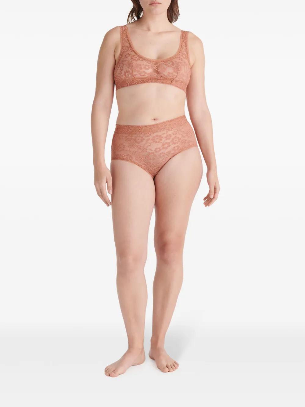 ERES Joyeuse high waist slip met kant Beige
