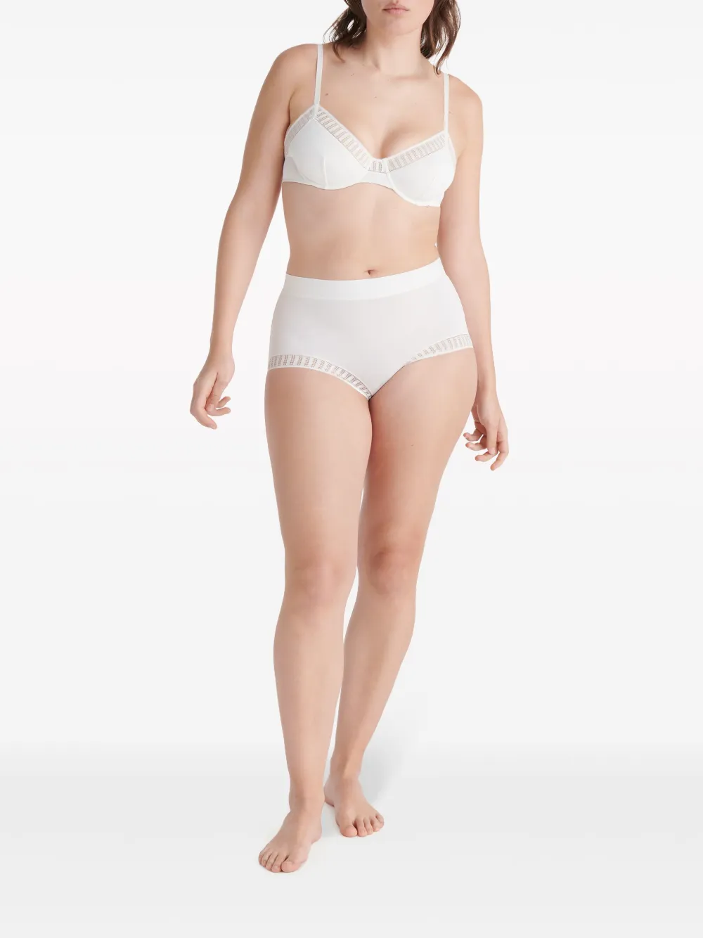 ERES Solange Graphic high waist slip Wit