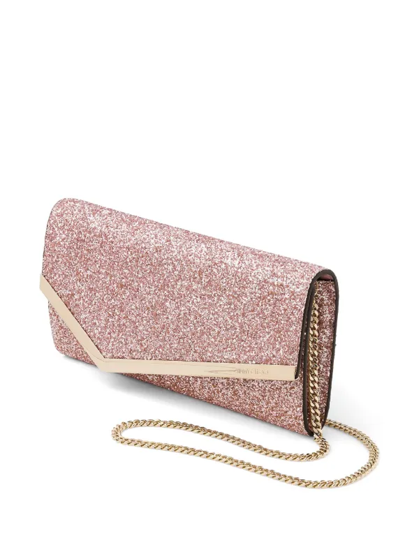 Jimmy Choo Emmie clutch bag women Glitter One Size Pink