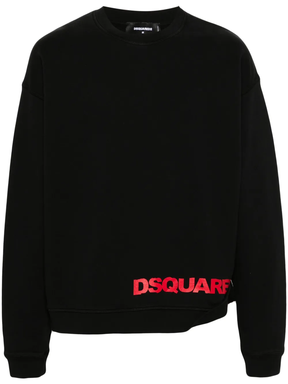 Shop Dsquared2 Logo-print Cotton Sweatshirt In Black