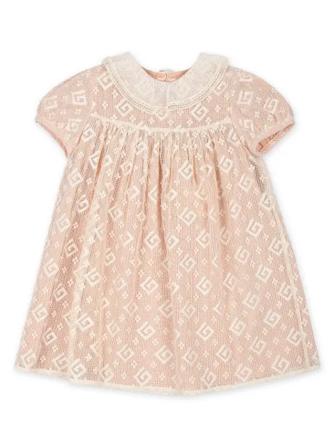 Gucci Kids vestido con detalle de macramé y motivo GG