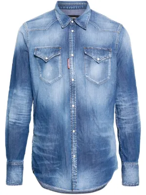 DSQUARED2 ディースクエアード デニムシャツ | ブルー | FARFETCH JP