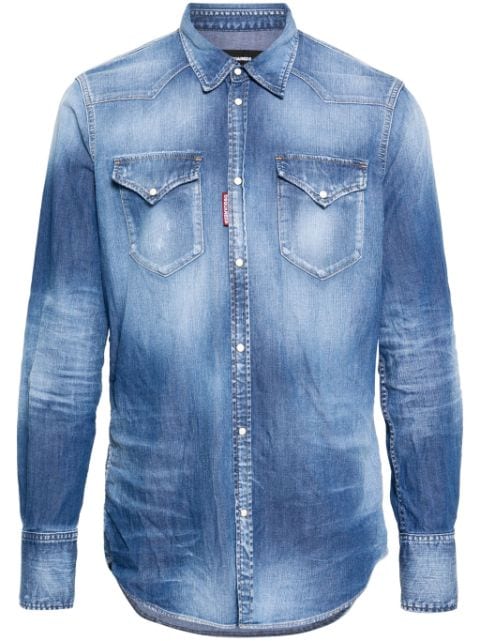 DSQUARED2 stonewashed denim shirt