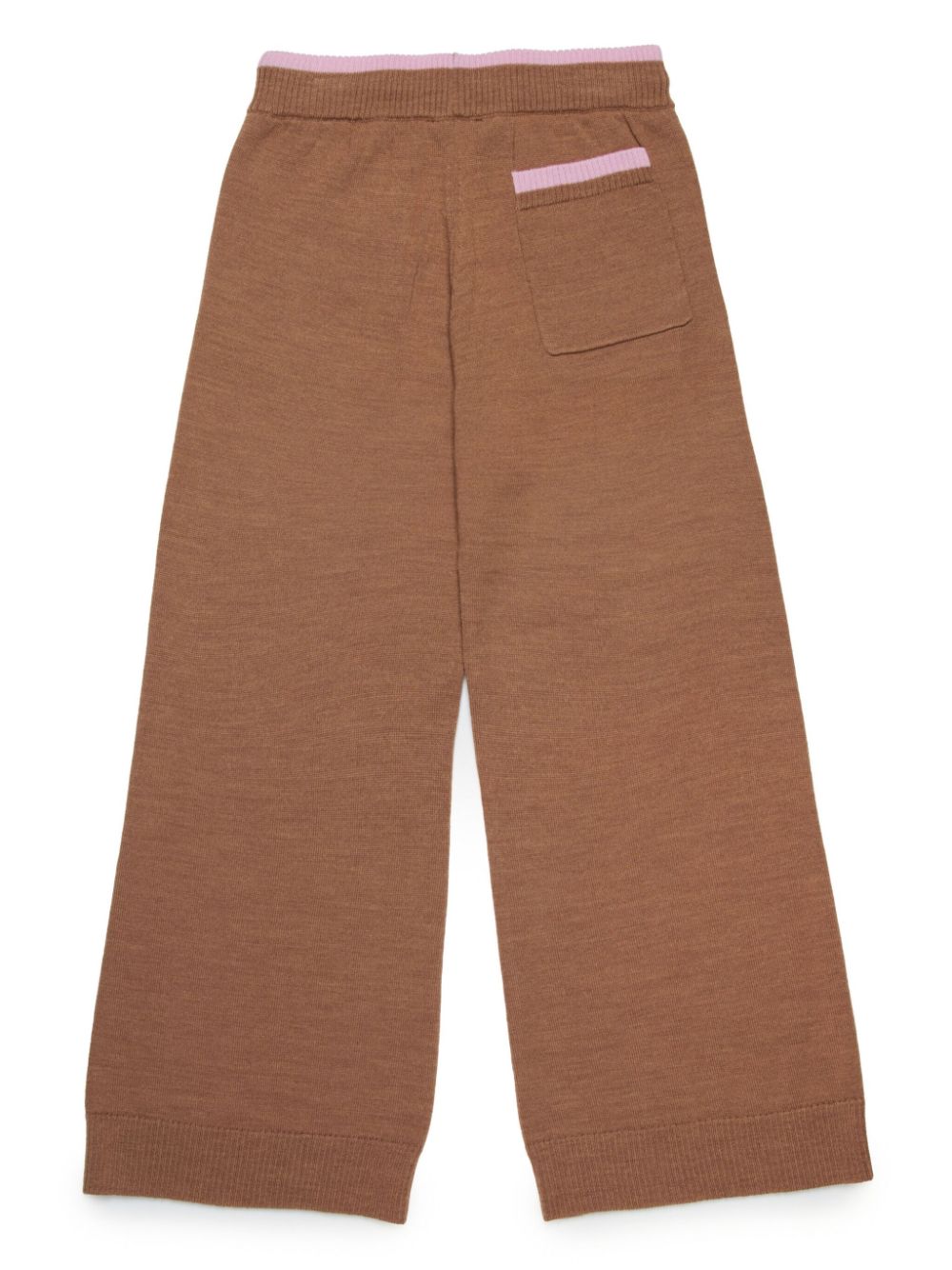 Nº21 Kids logo-embroidered knitted trousers - Neutrals