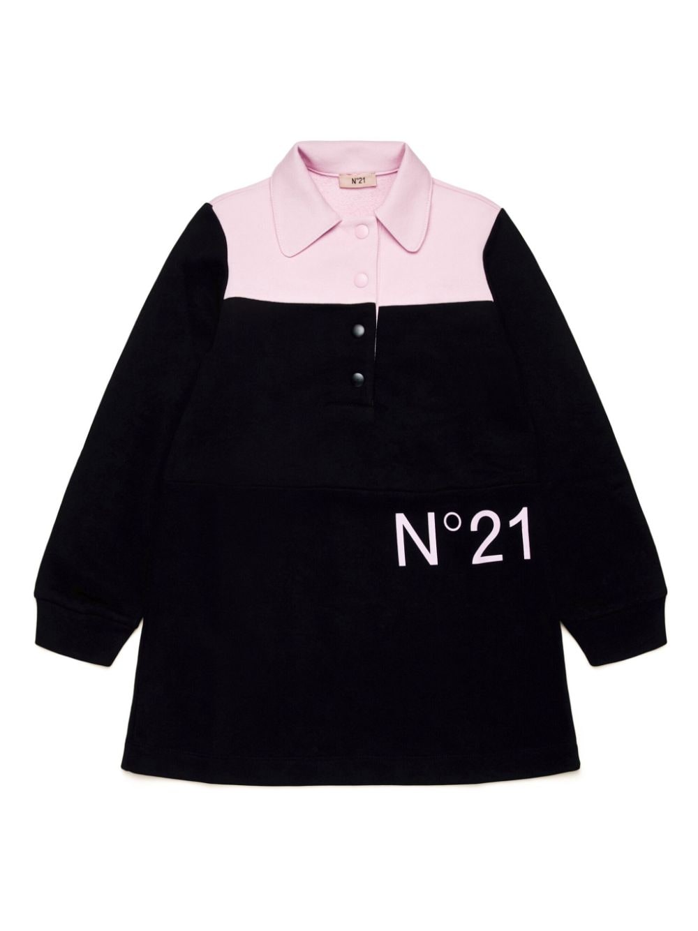 N°21 Kids' Logo-print Sweatshirt Dress In Black