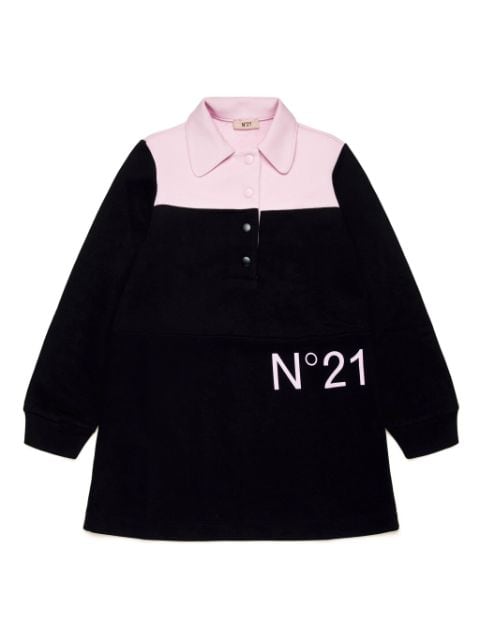 Nº21 Kids vestido estilo sudadera con logo estampado