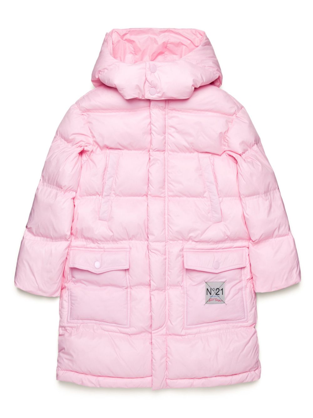 Nº21 Kids hooded puffer coat - Pink