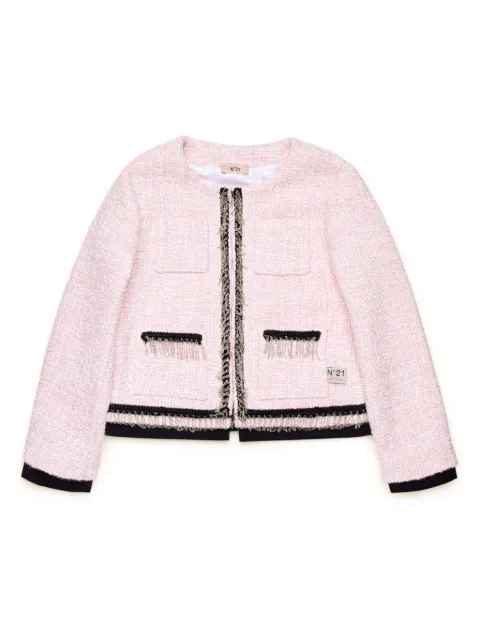 Nº21 Kids tweed single-breasted jacket 