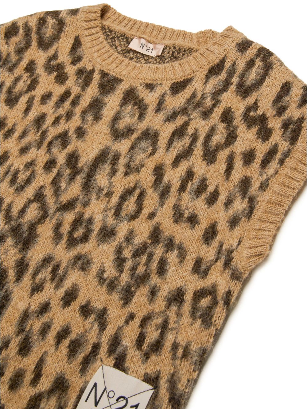 GANNI leopard-jacquard vest Women