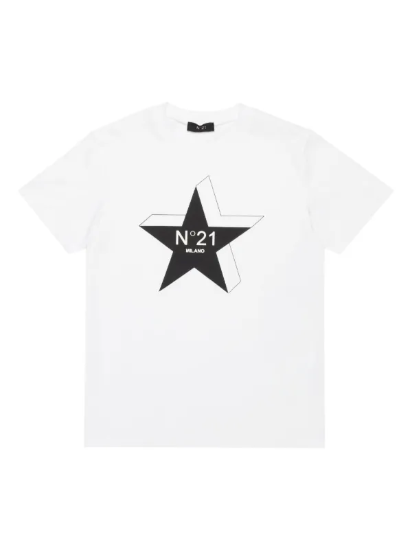Nº21 Kids logo-print Cotton T-shirt | White | FARFETCH BH