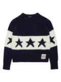Nº21 Kids star intarsia-knit jumper - Blue
