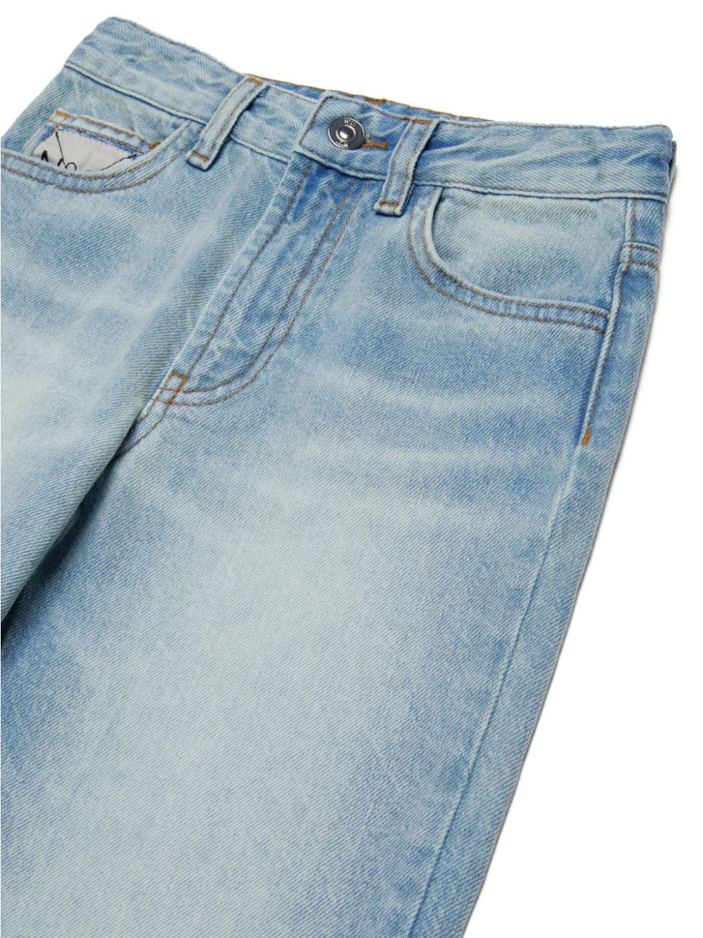 Shop N°21 Light-wash Wide-leg Jeans In Blue