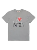 Nº21 Kids sequin-detail cotton T-shirt - Grey