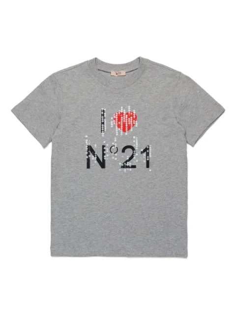 Nº21 Kids t-shirt en coton à sequins