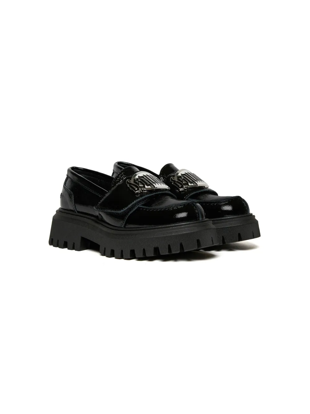 DSQUARED2 KIDS Leren loafers Zwart