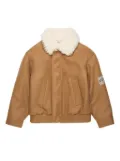 Nº21 Kids shearling-collar bomber jacket - Brown