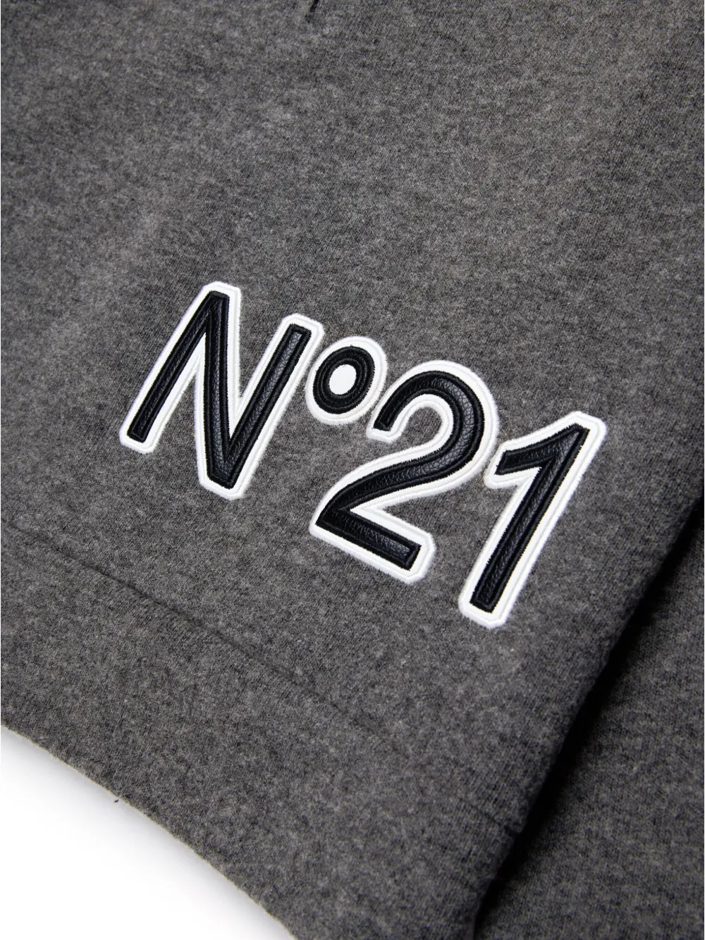 Nº21 Kids Poloshirt met logo-reliëf Grijs