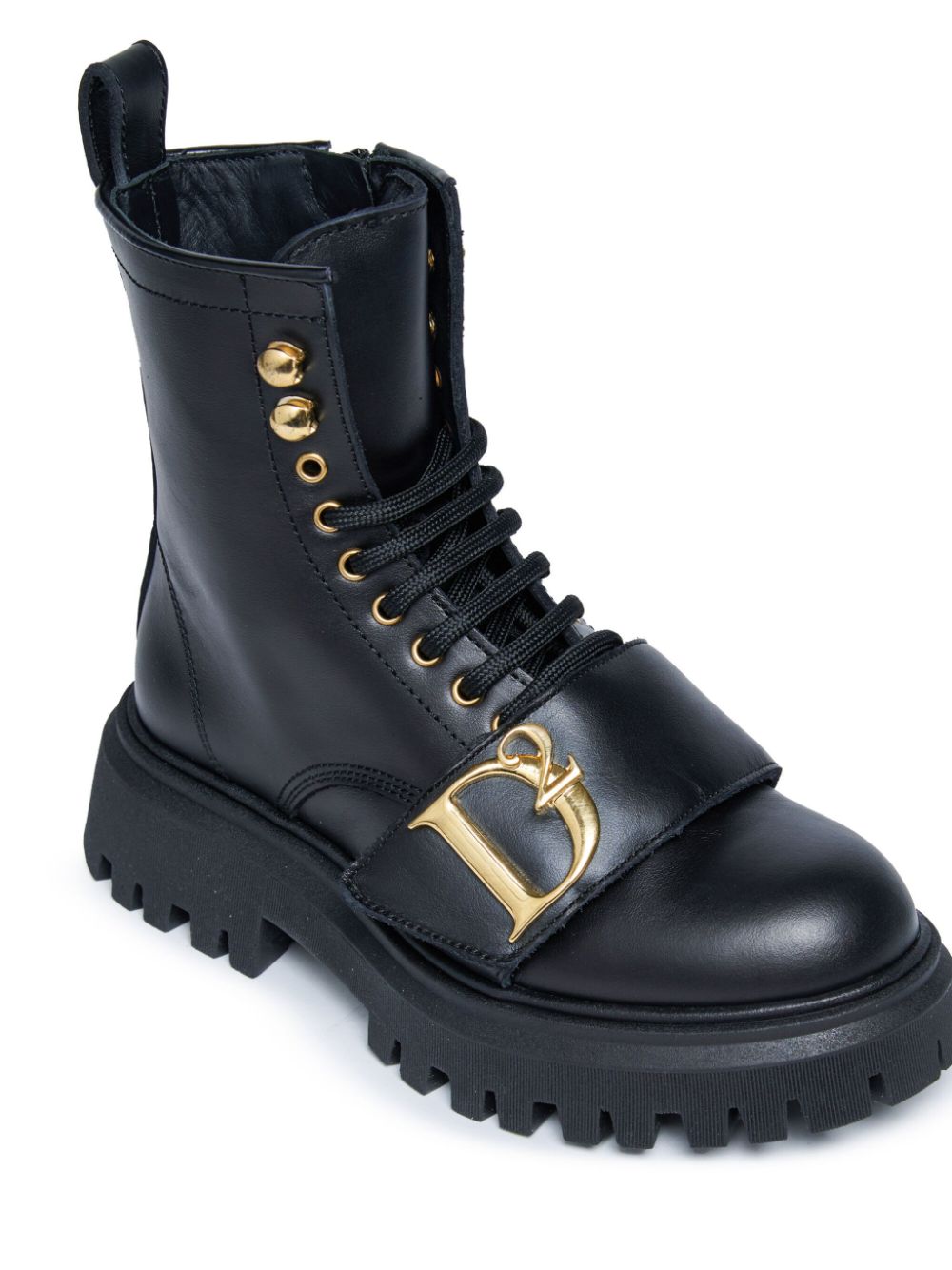 DSQUARED2 KIDS ankle leather boots Black