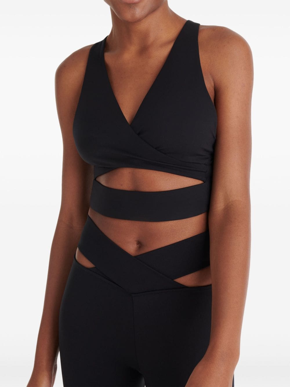 Shop Eres Aimée Crossover-strap Top In Black