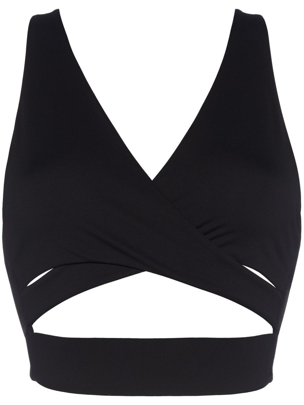 Eres Aimée Crossover-strap Top In Black