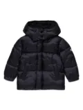 Diesel Kids logo-patch hooded padded jacket - Black