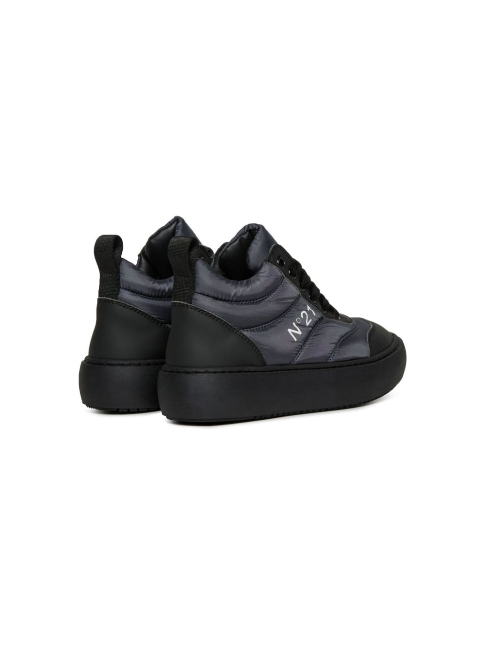 Nº21 Kids logo-print high-top sneakers Black