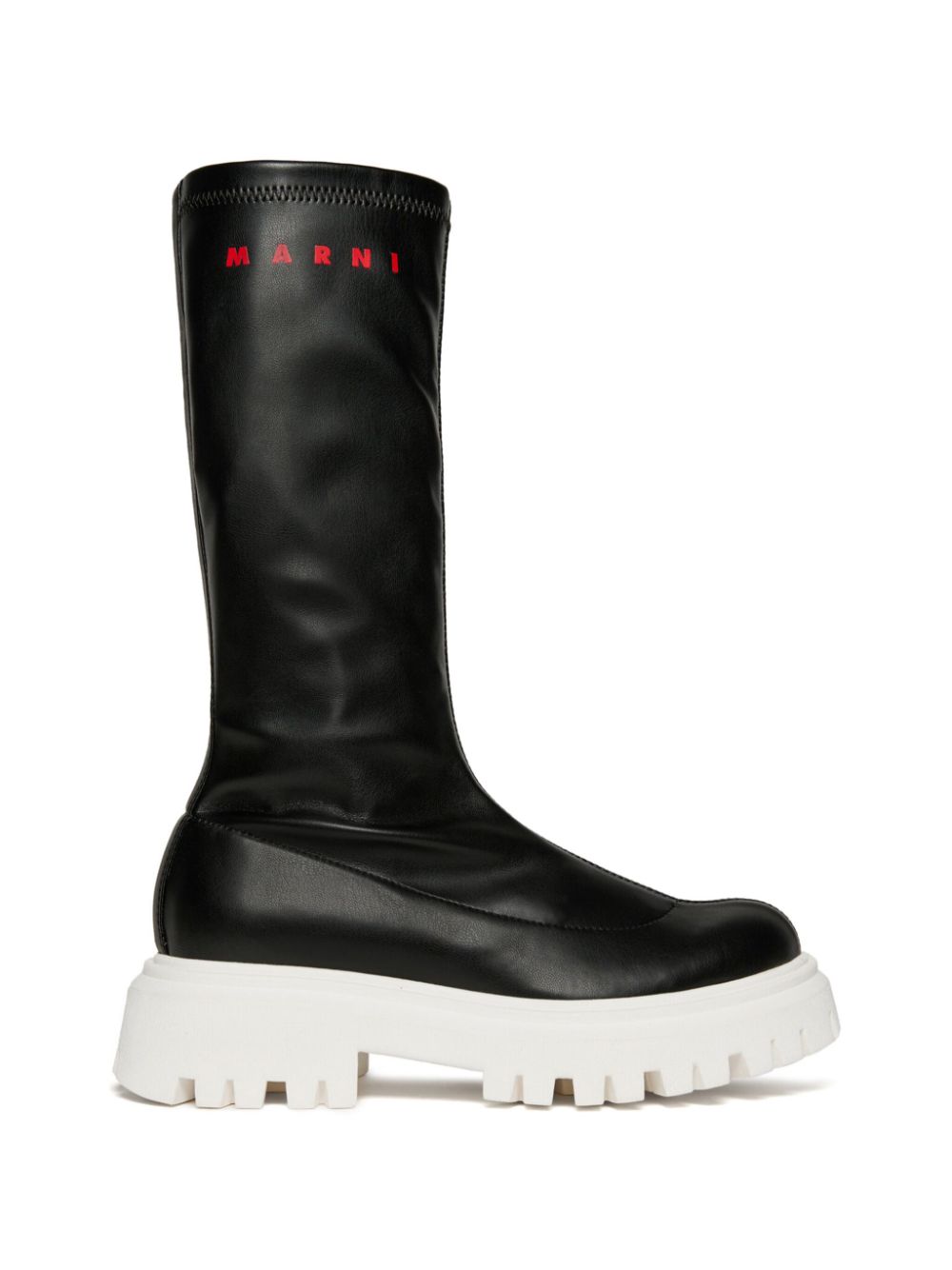 Marni Kids logo-print boots - Zwart