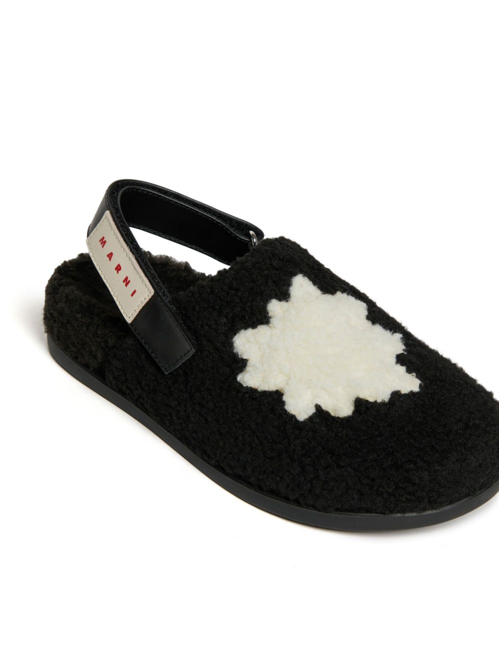 Marni Kids Lammy slingback sandalen Zwart