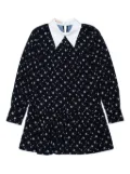 Marni Kids star-print pointed-collar dress - Black