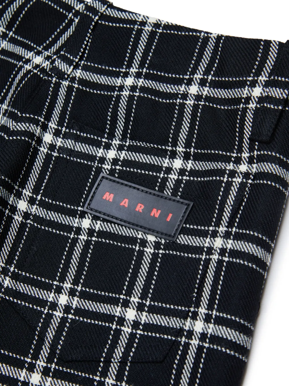 Marni Kids Geruite broek Zwart