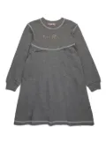 Marni Kids beaded-logo dress - Grey